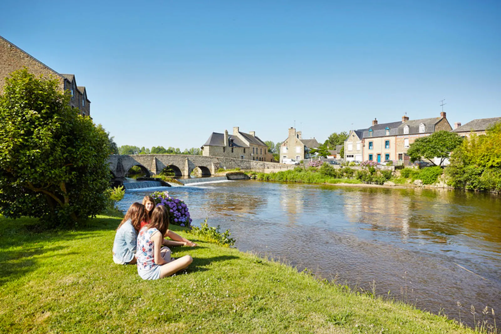 La rivière Sélune à Ducey-les-Chéris en Normandie